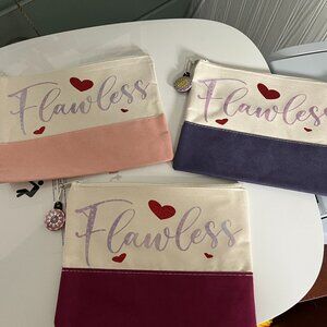 Brand New Zippered Makeup Bag-- Your Choice of Color